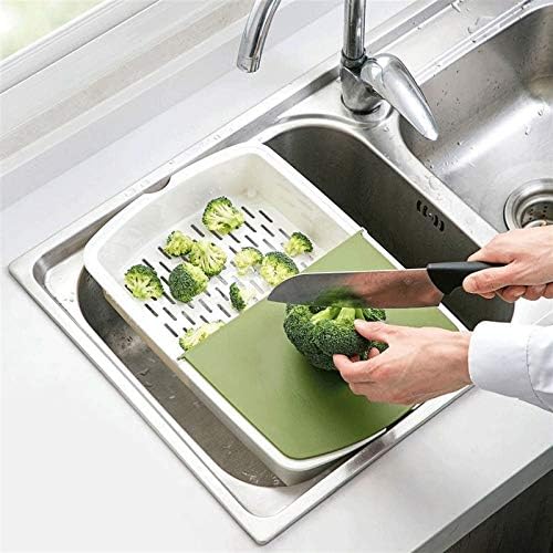 3-in-1 Kitchen Cutting Board with Drain Basket