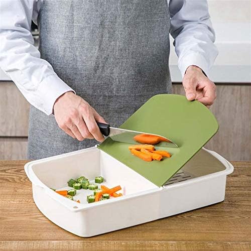 3-in-1 Kitchen Cutting Board with Drain Basket